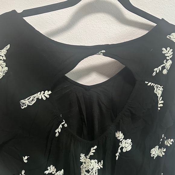 Free People Black and White Floral Mini Dress - Picture 9 of 11